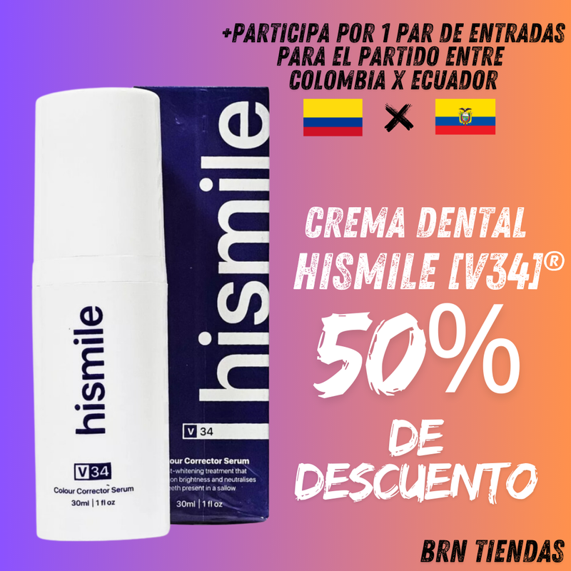 CREMA DENTAL BLANQUEADORA HISMILE [V34]®